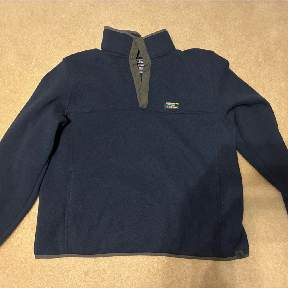 L.L. Bean Charcoal Fleece Top